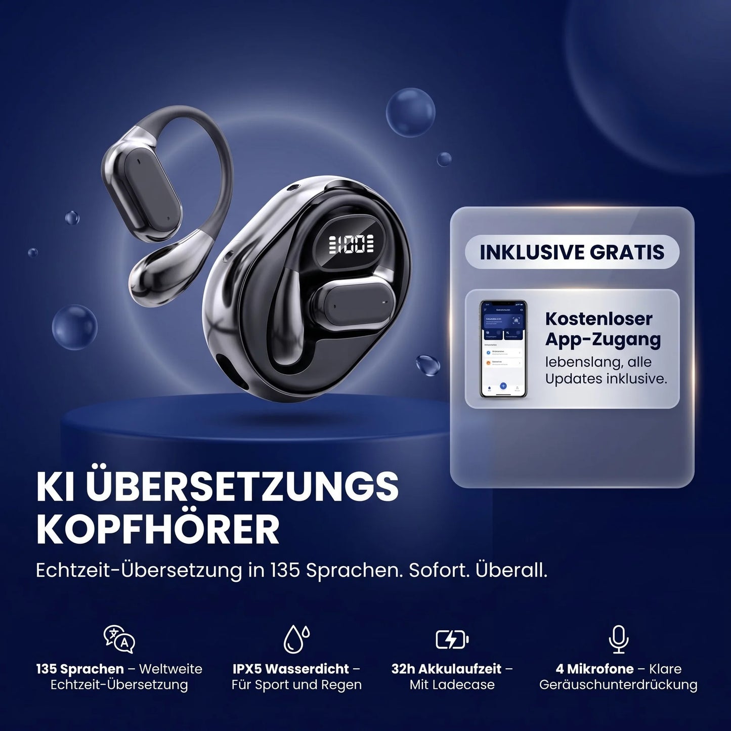 KI Übersetzungs-Kopfhörer